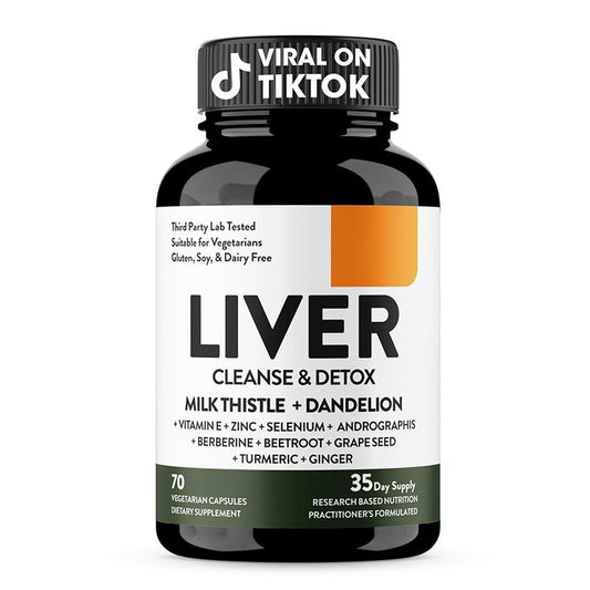 Liver Cleanse Detox Supplement 70 Capsules Supports Liver Health & Wellness