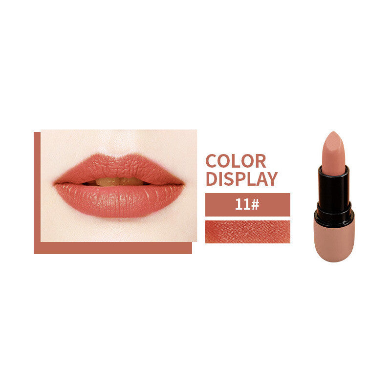 12-Color Bullet Lipstick ✨ Velvet Matte Finish 💋 Transfer-Resistant & Creamy