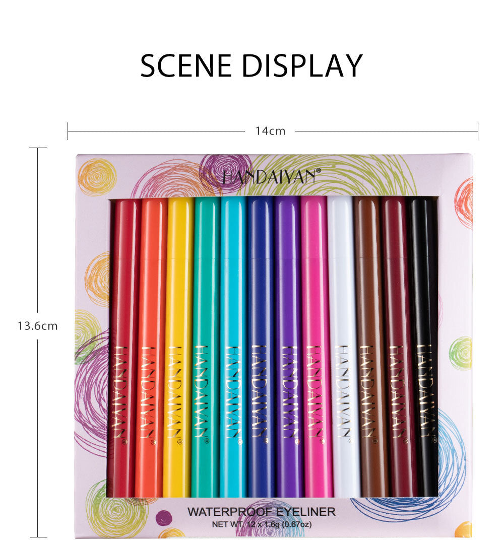 12-Piece Matte Eyeliner Gift Set · Long-Lasting & Smudge-Proof Waterproof