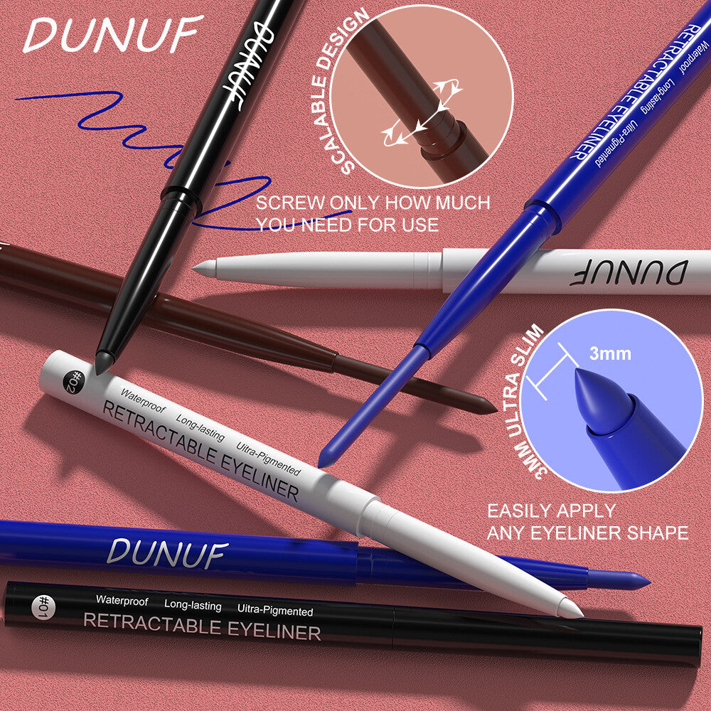 Waterproof Eyeliner Pencil - Longwear, Smudge-Proof, Quick-Dry Gel Formula