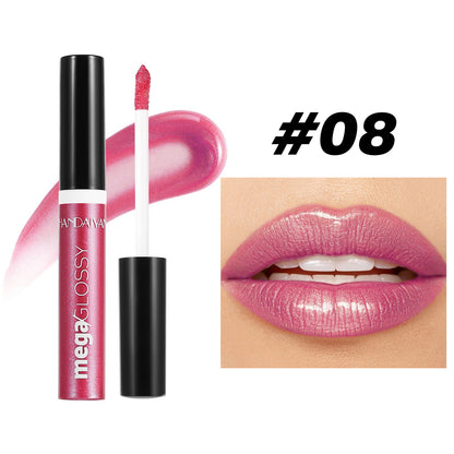 Lip Gloss Pearlescent Lip Glaze - Long-Lasting, Hydrating Liquid Lipstick