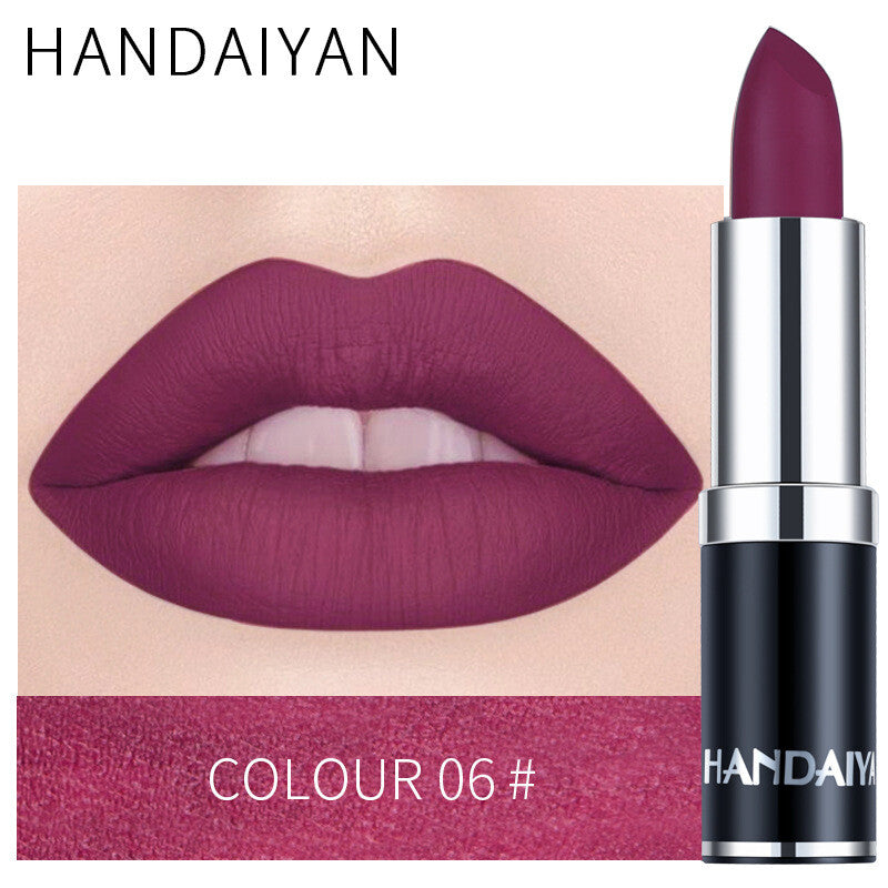 Velvet Matte Lipstick – Waterproof, Long-Lasting & Smudge-Proof Red Nude Purple