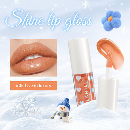 Lip Oil Balm Shiny Pearl Long-lasting Lip Gloss for Women Moisturizing Lip Tint