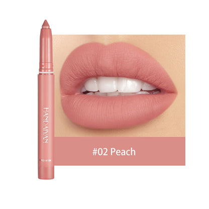 Lipstick Pencil Waterproof Non Stick Cup Matte Lipliner Thread Hook Lip Marker