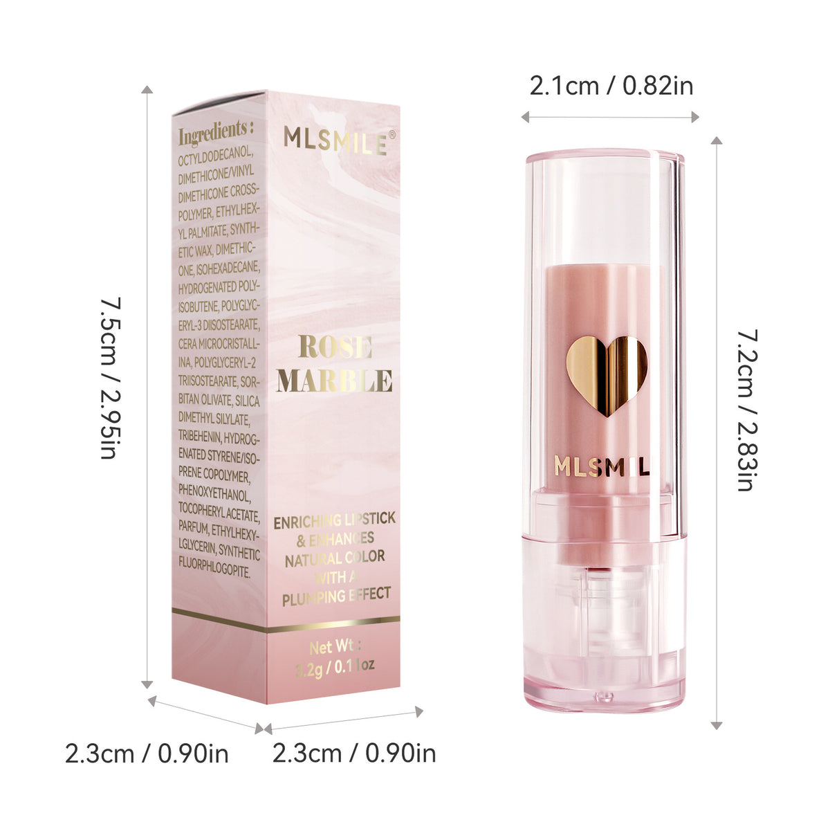 Marble Matte Lipstick 4 Colors Velvet Matte Finish Moisturizing and Long Lasting