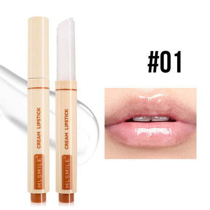 6-Color Press Lip Gloss Hydrating Mirror Finish Lipstick Non-Sticky Long Lasting