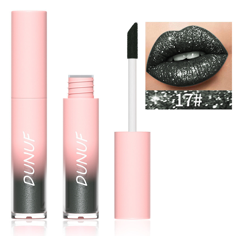 18-Color Diamond Lip Gloss - Glitter Shine, Waterproof, Long Lasting Vagen