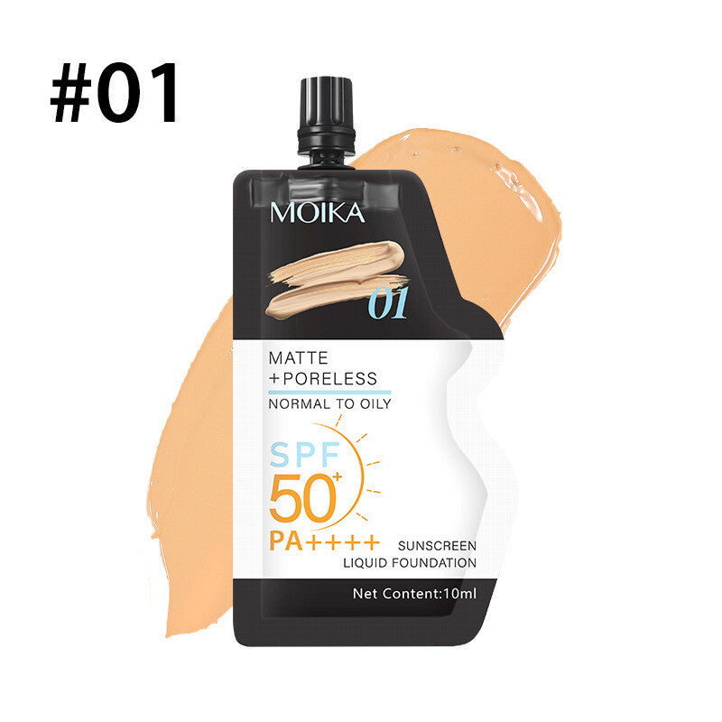 MOIKA 7 Color Perfect UV Sunscreen Skincare Milk Foundation 50+ PA++++ 10ml