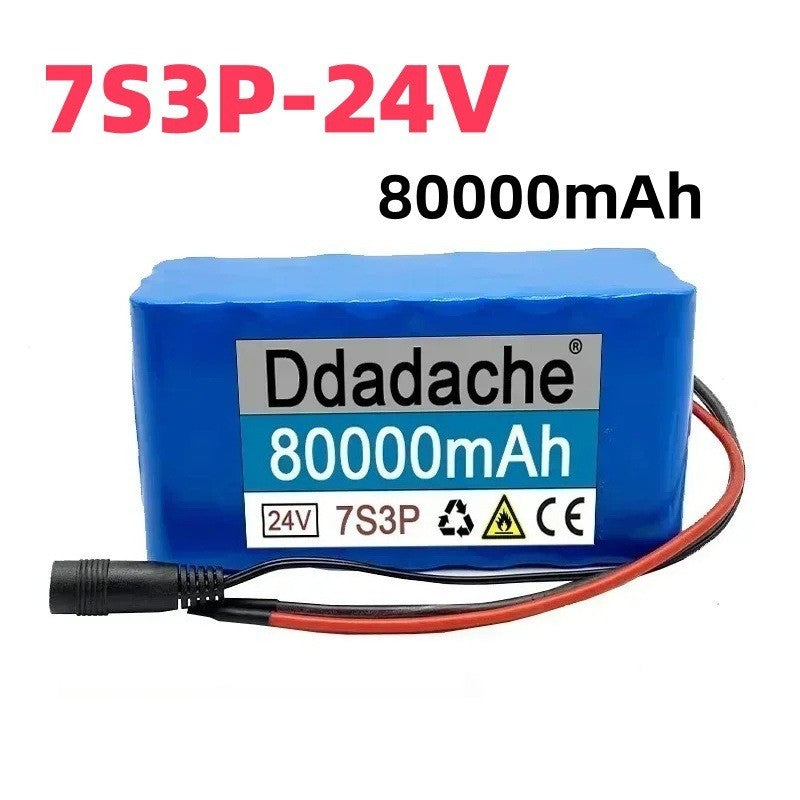 24V 80Ah Li-ion Battery Pack 7S3P High Capacity for E-Scooter Robot with BMS