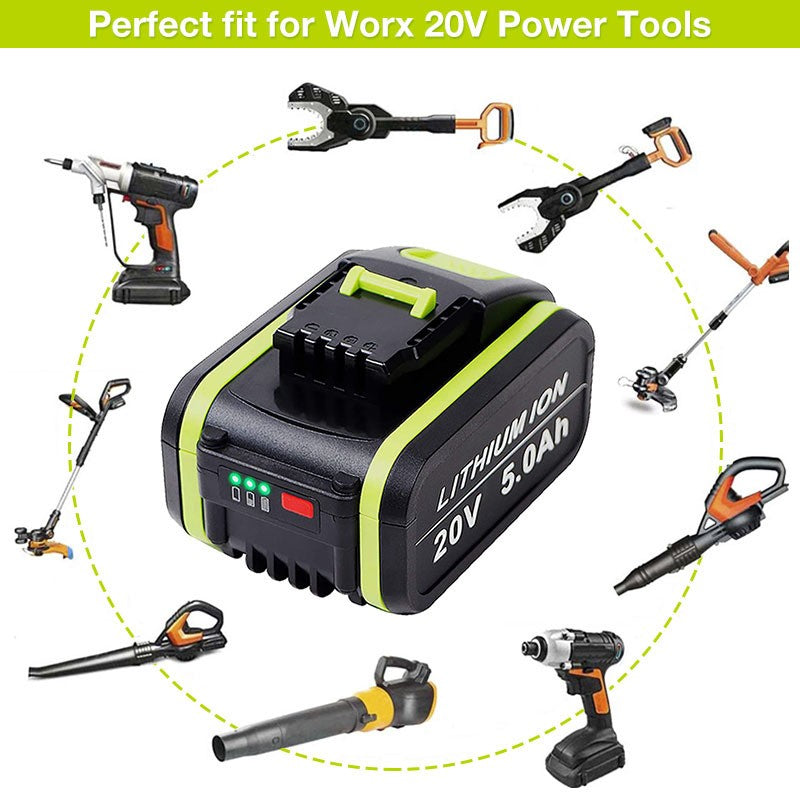 20V 9.0Ah Li-ion Battery for Worx WA3516 WG169 WX372 Cordless Drill Power Tools