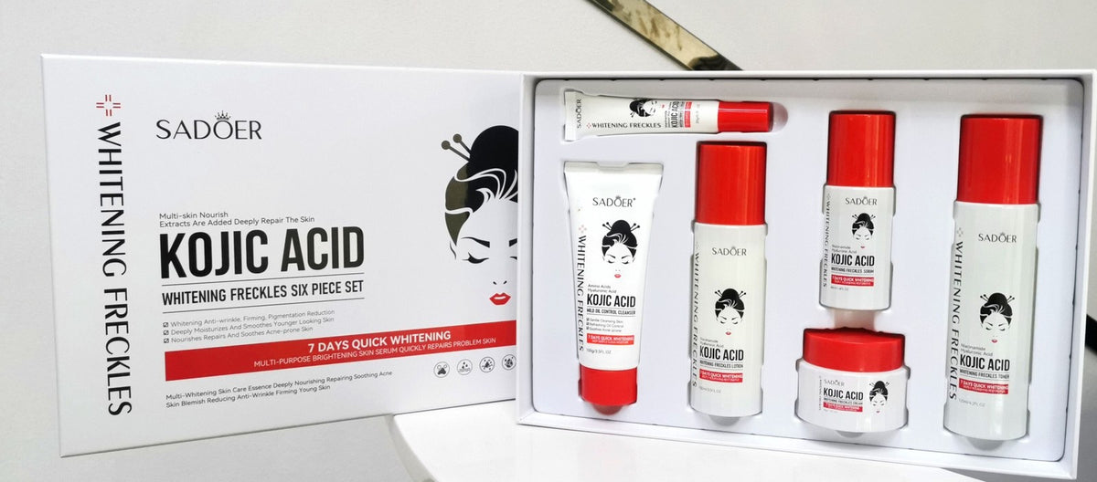 Kojic Acid Brightening Skincare Set Whitening Hydrating CleanserLotion Eye Cream