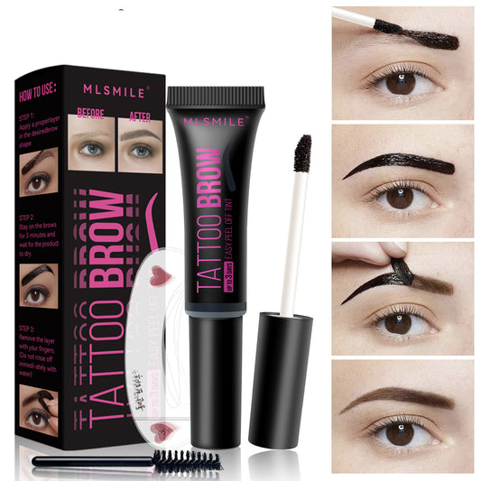 Peel-Off Eyebrow Liner Waterproof Smudge-Proof Easy Color Application