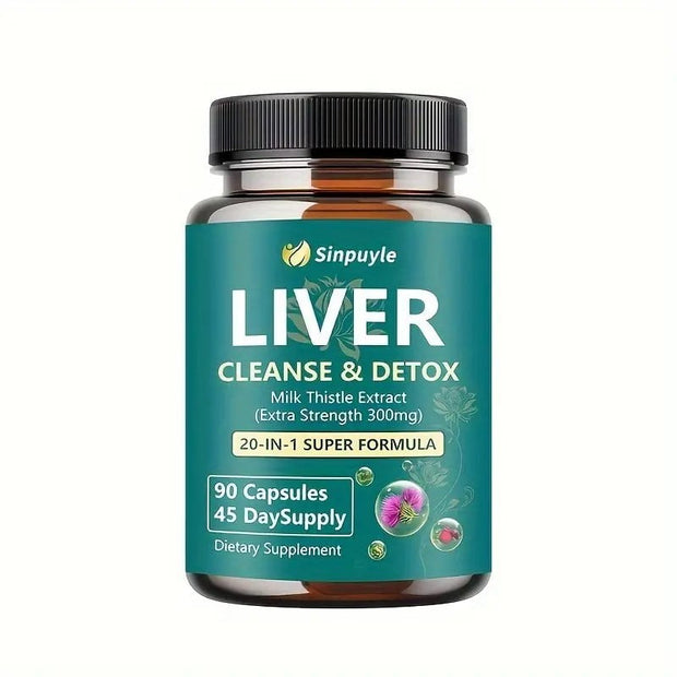 Sinpuyle Liver Cleanse & Detox Supplement-1 Bottle 90 Capsules (45 Day Supply)