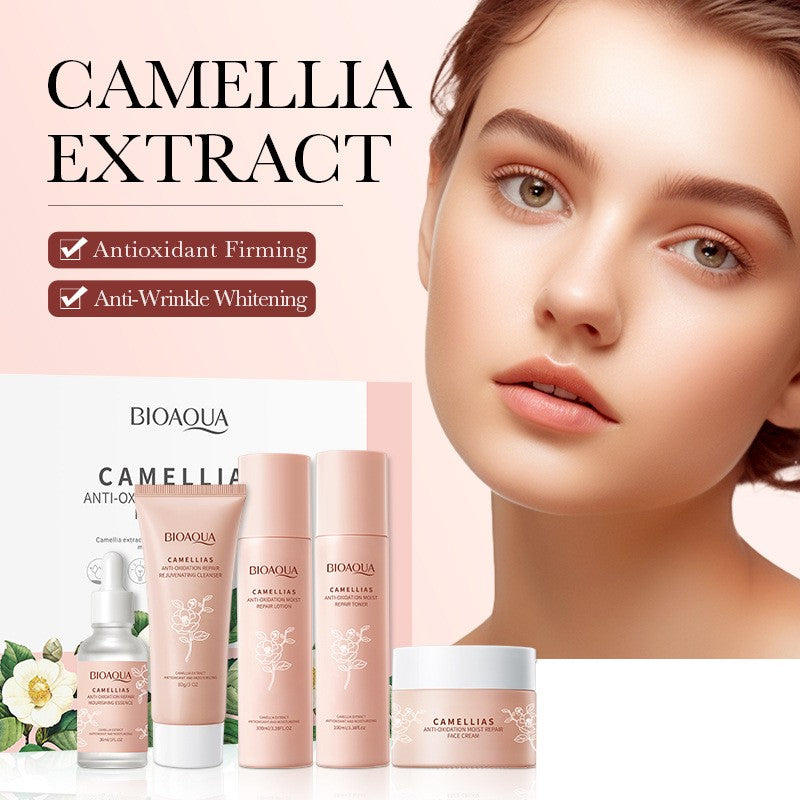 Camellia Antioxidant Skin Care Gift Set Hydrating Repair 5pcs Anti-Aging Product