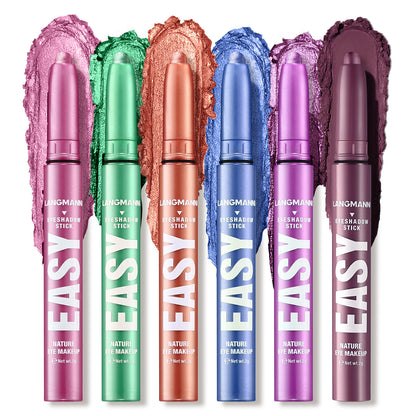 Eyeshadow Pencil 6pcs/Set - Matte & Shimmer, Quick Blend Waterproof Long Lasting