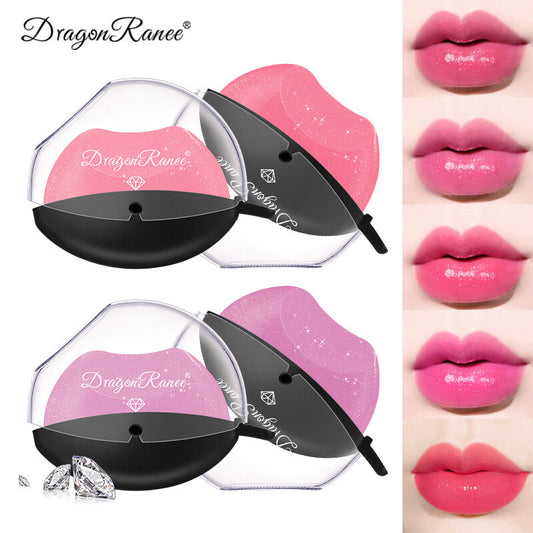 Lip-Shaped Color-Changing Lipstick - Pearl Shimmer & Long Lasting Easy to Color