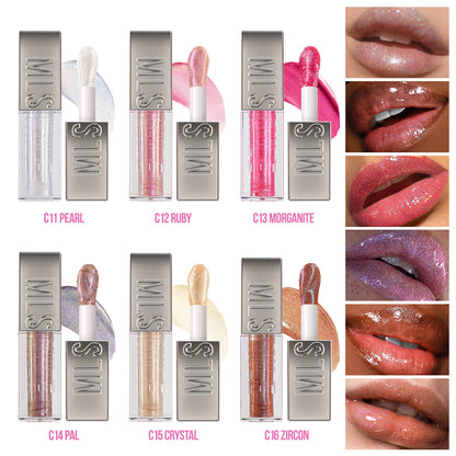 3pcs/set Mirror Pearl Lip Gloss Long Lasting Moisturizing Lipstick Shine Glitter