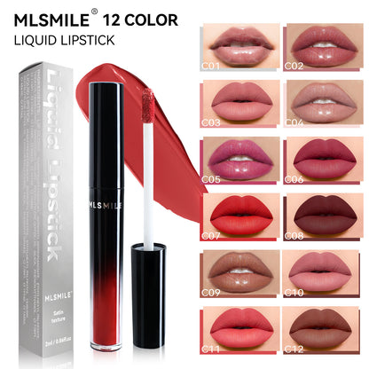 Lip Gloss Semi-Matte Long-lasting Velvet moisturizing lipgloss plump Cosmetics