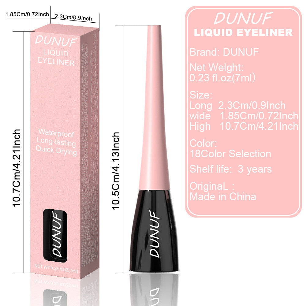 8Color Waterproof Liquid Eyeliner Vibrant Longwear Smudge-Proof Makeup for Women