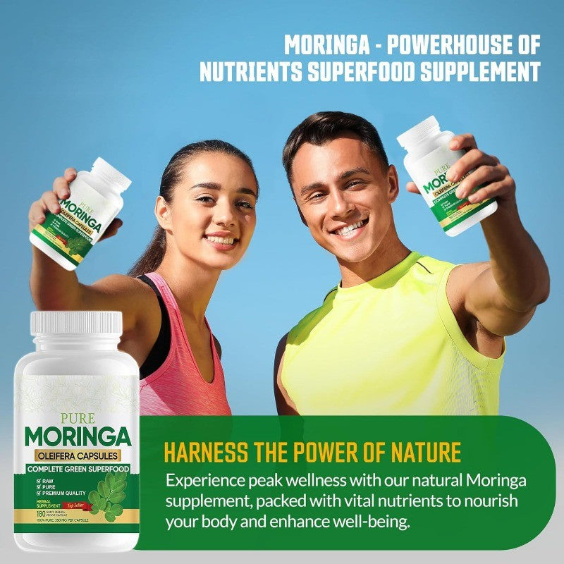 Moringa Capsules Natural Plant Antioxidants and Nutrient Rich Formula