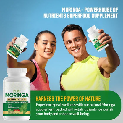Moringa Capsules Natural Plant Antioxidants and Nutrient Rich Formula