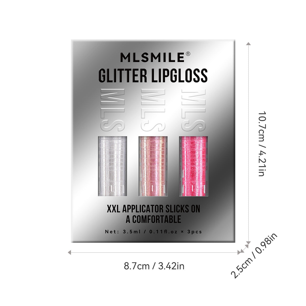 3pcs/set Mirror Pearl Lip Gloss Long Lasting Moisturizing Lipstick Shine Glitter