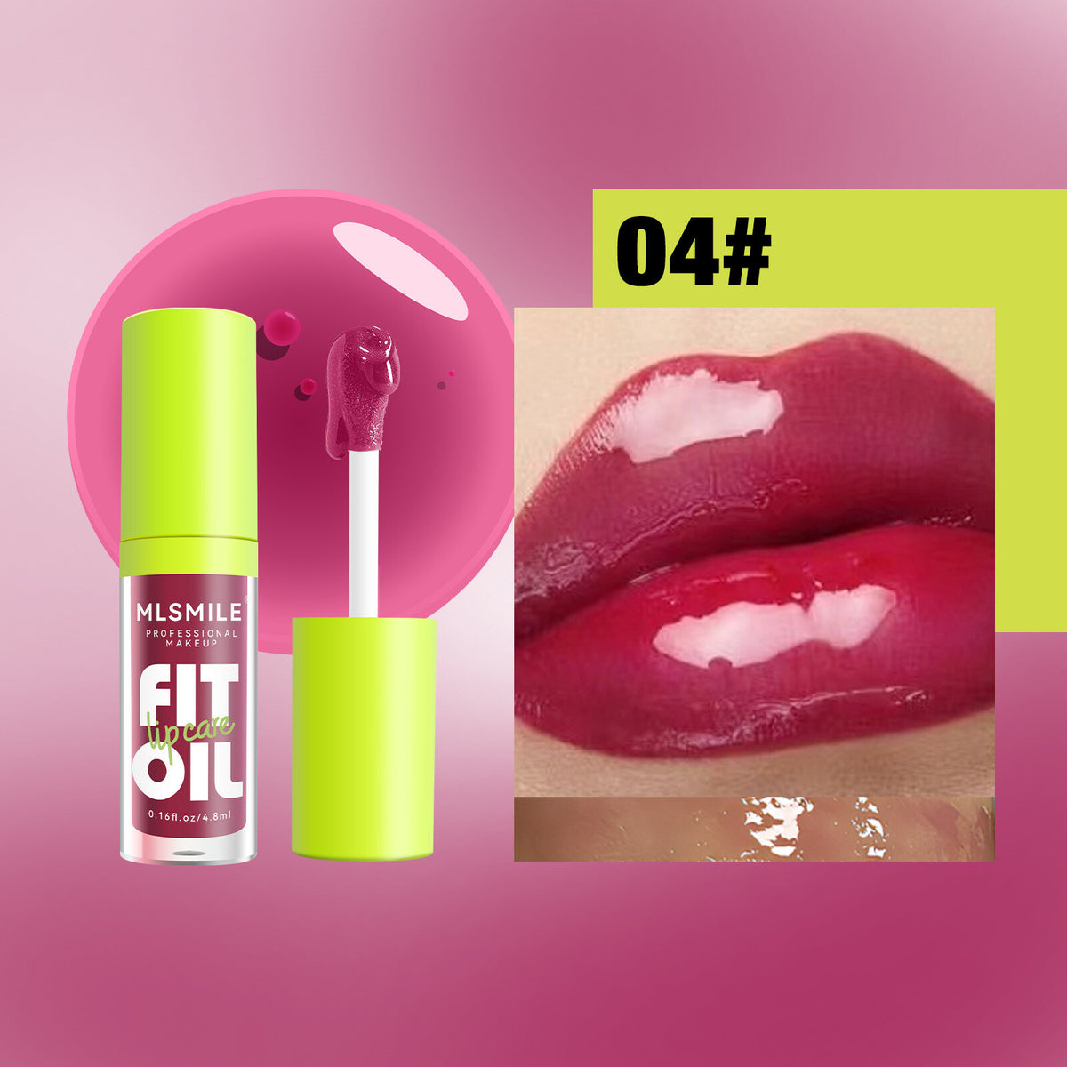 8 Color Lip Gloss Lip Oil Lip Glaze Moisturizing Mirror Long-lasting Pearl Beep