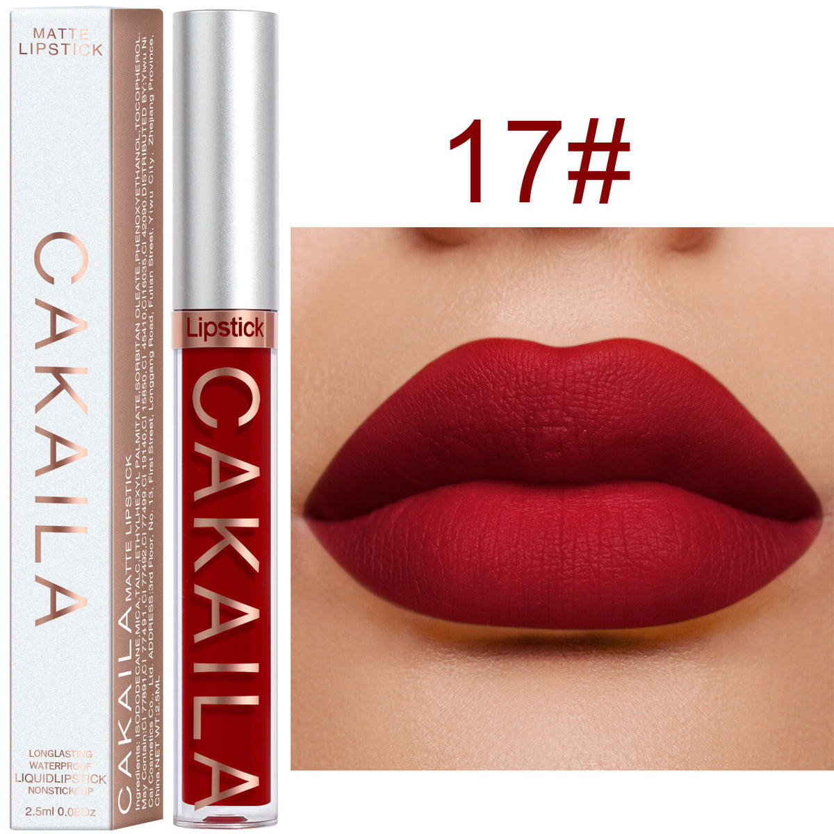 18-Color Matte Liquid Lipstick - Waterproof Smudge-Proof, Long-Lasting Lip Gloss