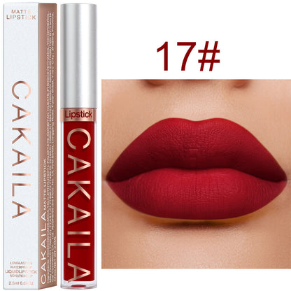 18-Color Matte Liquid Lipstick - Waterproof Smudge-Proof, Long-Lasting Lip Gloss