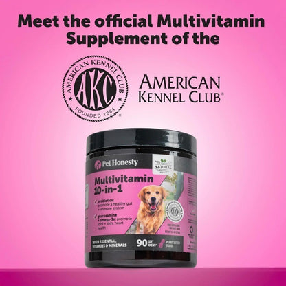 Multivitamin for Dogs with Glucosamine, Probiotics & Omega, Skin & Coat Support