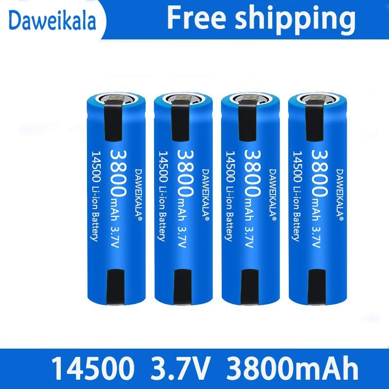 4pcs/set Lithium Battery 14500 3800mAh 3.7V Power Lithium Lion Battery