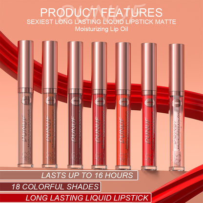 💄 18 Colors Matte Liquid Lipstick Waterproof Long Lasting Lip Gloss Oil