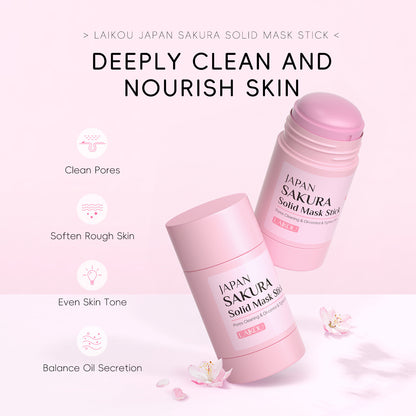 Cherry Blossom Solid Facial Mask Stick Skin Masks Mud Mask 45g Cleansing