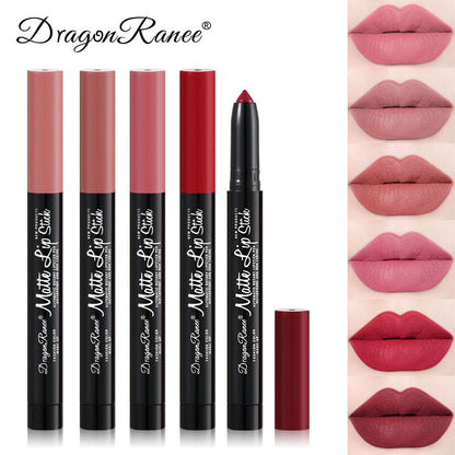 12 Colors 1.8g Auto Lip Liner & Matte Lipstick - Velvet Red & Rosewood