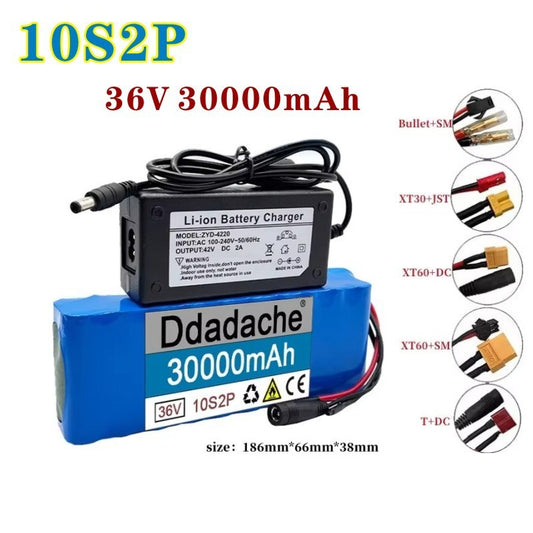 36V 30Ah 10S2P Li-ion Battery 500W High-Power for Motorcycle E-Bike