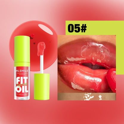8 Color Lip Gloss Lip Oil Lip Glaze Moisturizing Mirror Long-lasting Pearl Beep