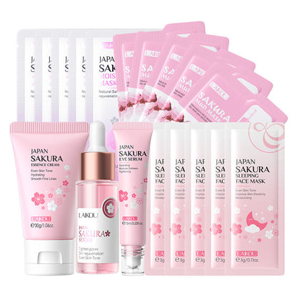 Skin Care set Skin Masks Cleansing Device Eye Mask Essence Cleanser Hand Cream