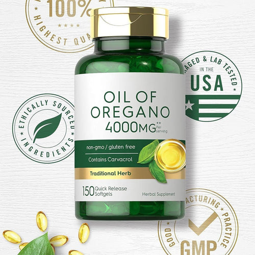 Oregano Oil Softgels 4000mg 150 Count Natural Immune Support 90% Carvacrol