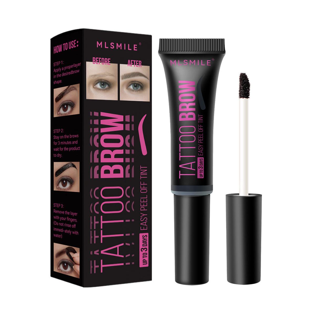 Peel-Off Eyebrow Liner Waterproof Smudge-Proof Easy Color Application