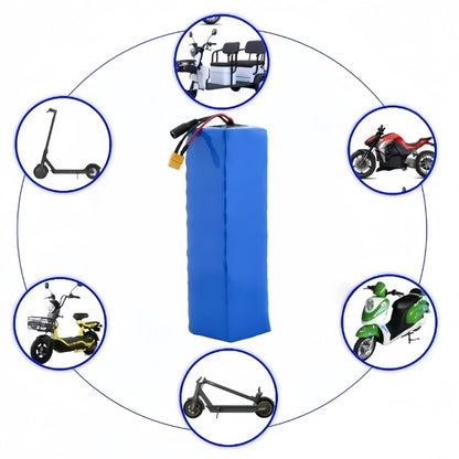 13S4P 48V 50Ah Li-ion Battery Pack w/BMS, for Electric Scooter Bike