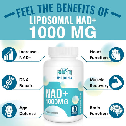 Liposomal Supplement 1000mg for Energy, Brain Function & DNA Support