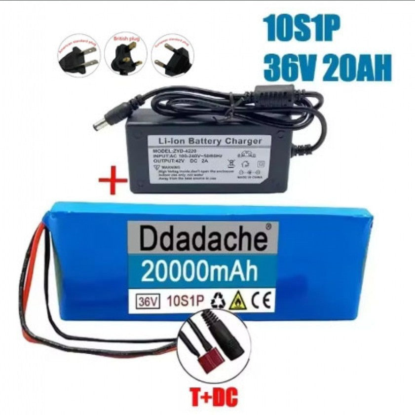 10S1P 36V 20Ah Li-ion Battery Pack Rechargeable High Power for Electric Scooter