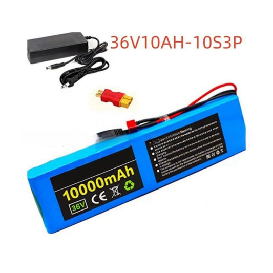 36V 10Ah 10S3P Li-ion Battery Pack for 500W High Power E-Bike Scooter BMS