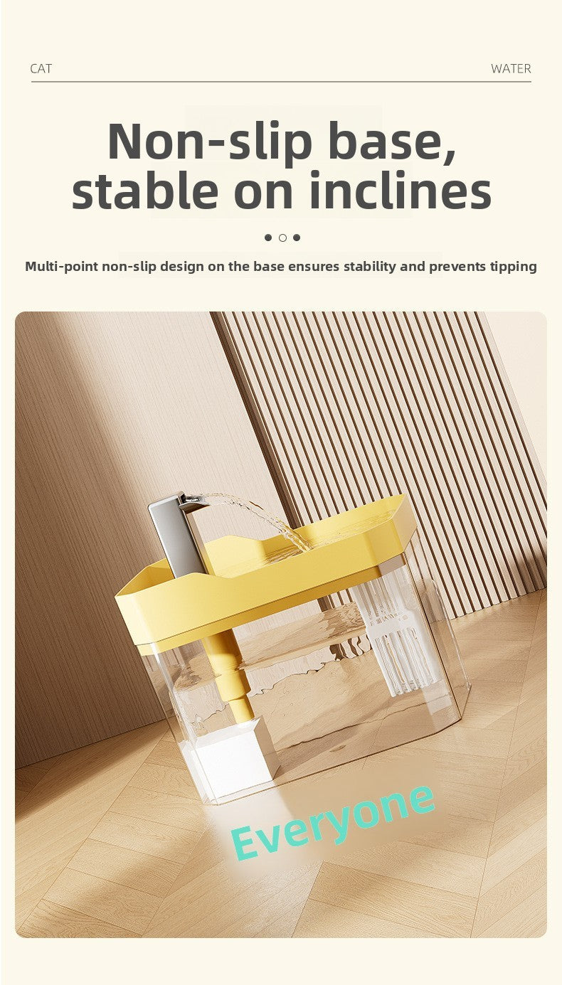 Pet Water Fountain, Ultra Quiet Cat Dog Dispenser Auto Circulation Large Cap