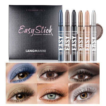 Eyeshadow Pencil 6pcs/Set - Matte & Shimmer, Quick Blend Waterproof Long Lasting
