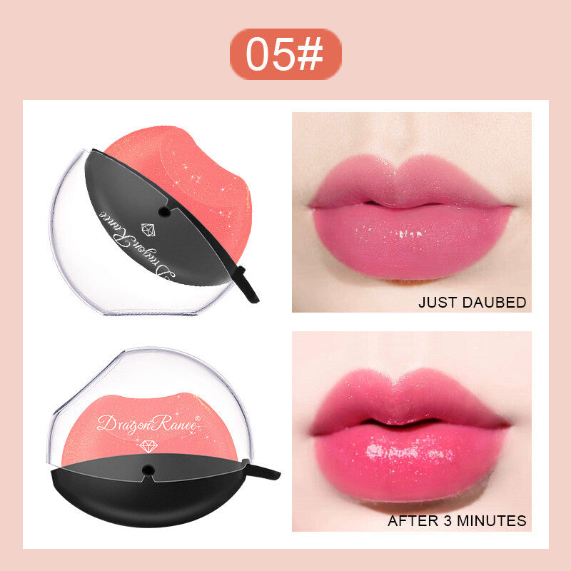 Lip-Shaped Color-Changing Lipstick - Pearl Shimmer & Long Lasting Easy to Color