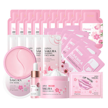 Skin Care set Skin Masks Cleansing Device Eye Mask Essence Cleanser Hand Cream