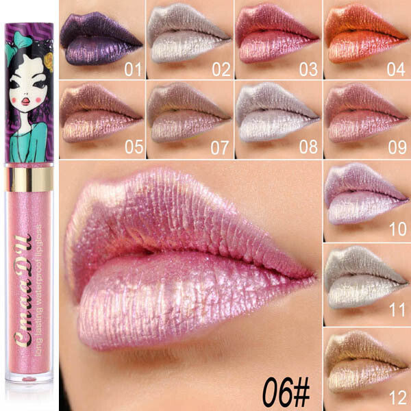 Anime Lip Gloss Shimmery Red/Silver/Purple/Orange/Gold, Waterproof
