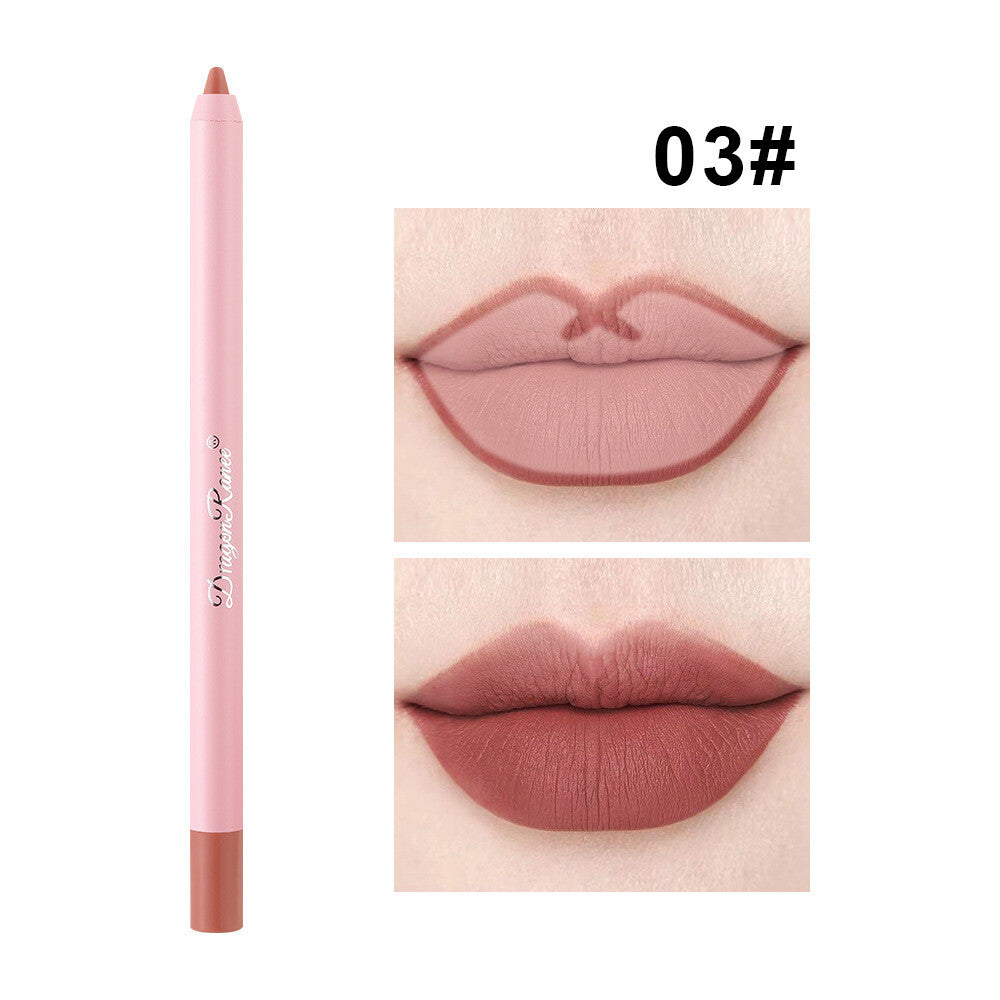 Waterproof Lip Liner & Plump Lipstick Matte Rosewood Duo Long Lasting Lip Pencil