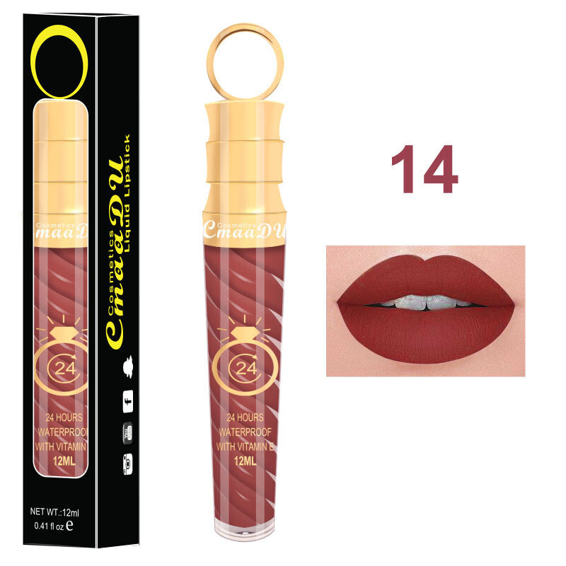 20 Colors 12ML Chili Lip Gloss - Matte/Shimmer, Waterproof, Twist Design